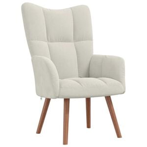 vidaXL Relaxing Chair Cream White Velvet