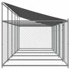 vidaXL Dog Cage with Roof and Doors Grey 10x2x2 m Galvanised Steel
