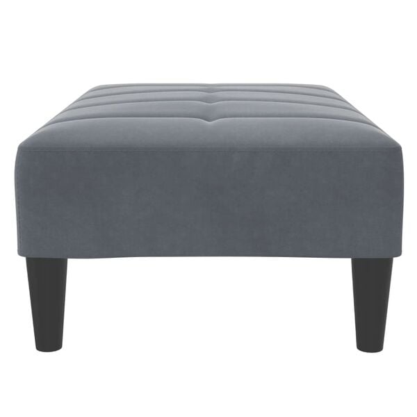 vidaXL Footstool Dark Grey 77x55x31 cm Velvet
