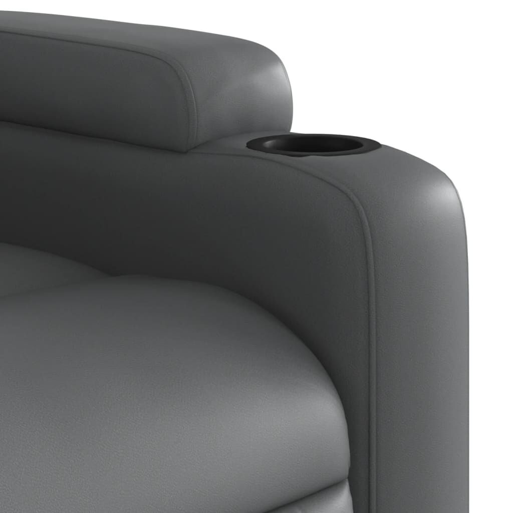 vidaXL Recliner Chair Grey Faux Leather
