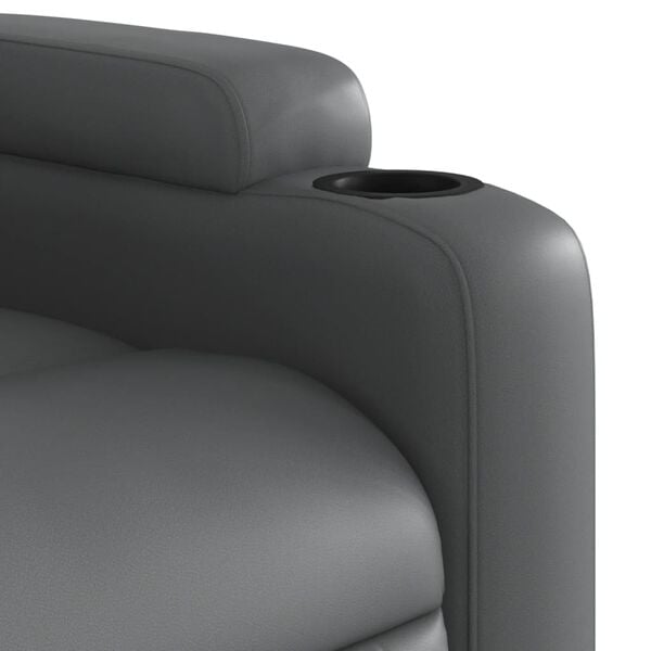 vidaXL Recliner Chair Grey Faux Leather