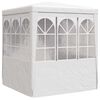 vidaXL Professional Party Tent with Side Walls 2x2 m White 90 g/m²