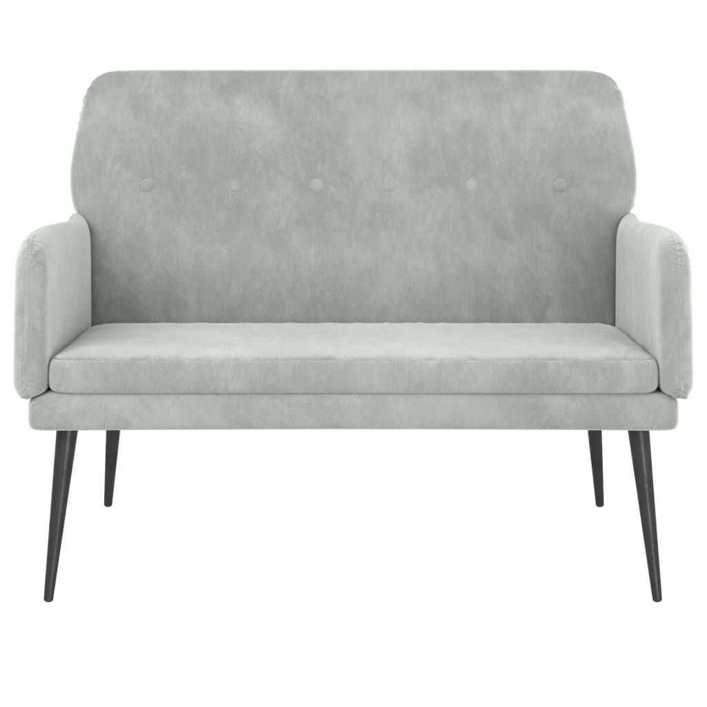 vidaXL Bench Light Grey 108x79x79 cm Velvet