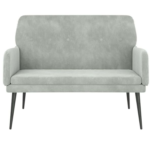 vidaXL Bench Light Grey 108x79x79 cm Velvet