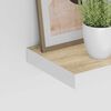 vidaXL Floating Wall Shelf Oak and White 23x23.5x3.8 cm MDF