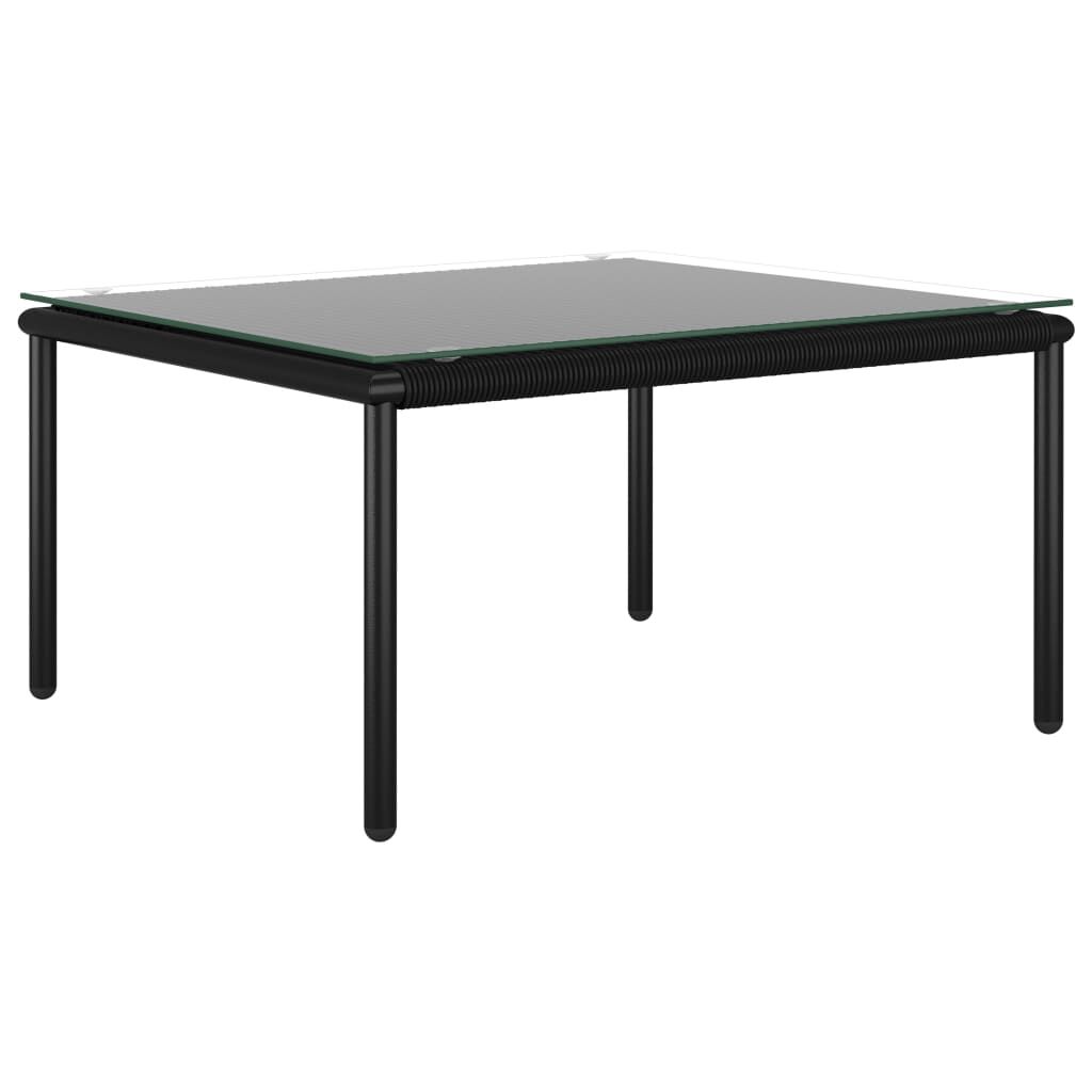 vidaXL 5 Piece Garden Lounge Set with Cushions Black PVC