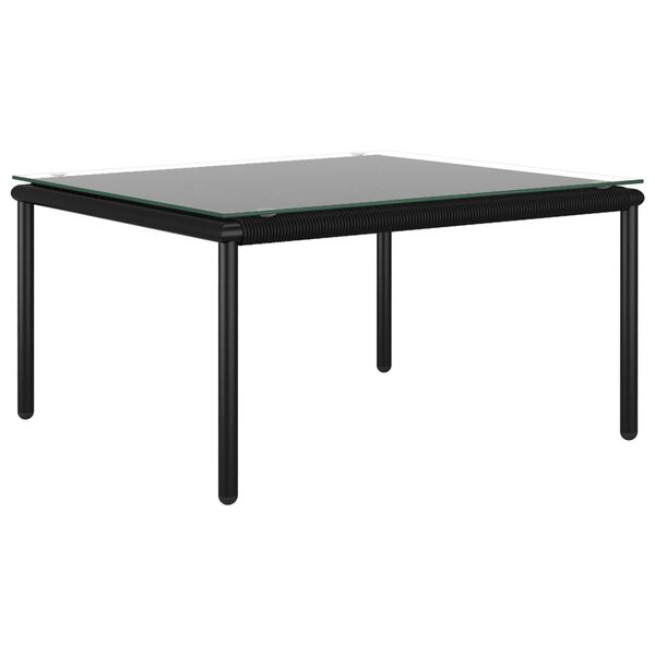 vidaXL 5 Piece Garden Lounge Set with Cushions Black PVC