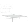 vidaXL Metal Bed Frame without Mattress with Headboard White 100x190cm