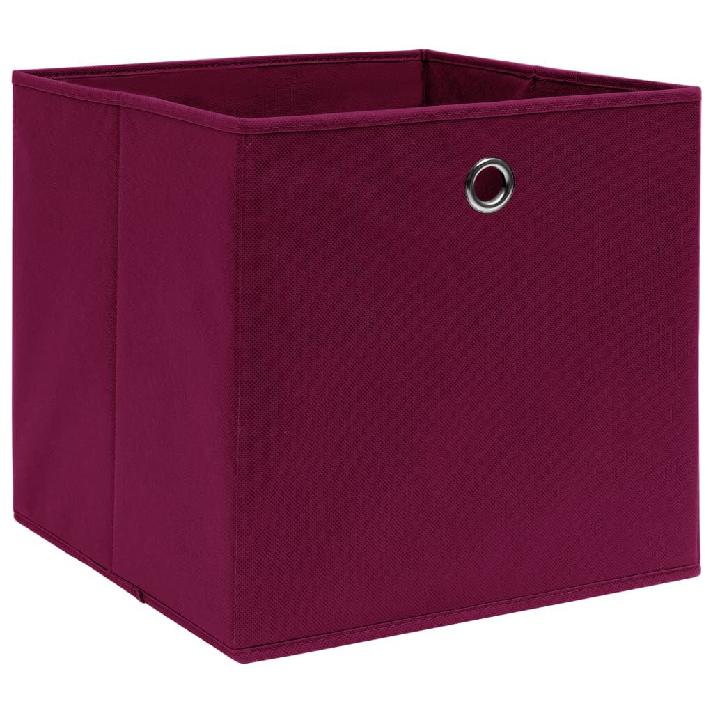 vidaXL Storage Boxes 4 pcs Dark Red 32x32x32 cm Fabric