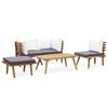 vidaXL 5 Piece Garden Lounge Set Solid Acacia Wood