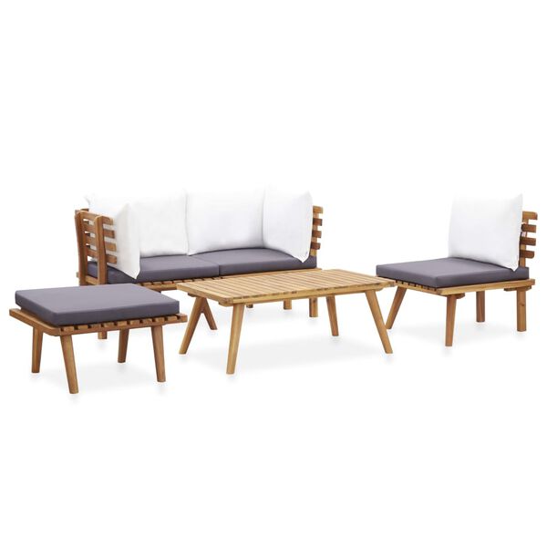 vidaXL 5 Piece Garden Lounge Set Solid Acacia Wood