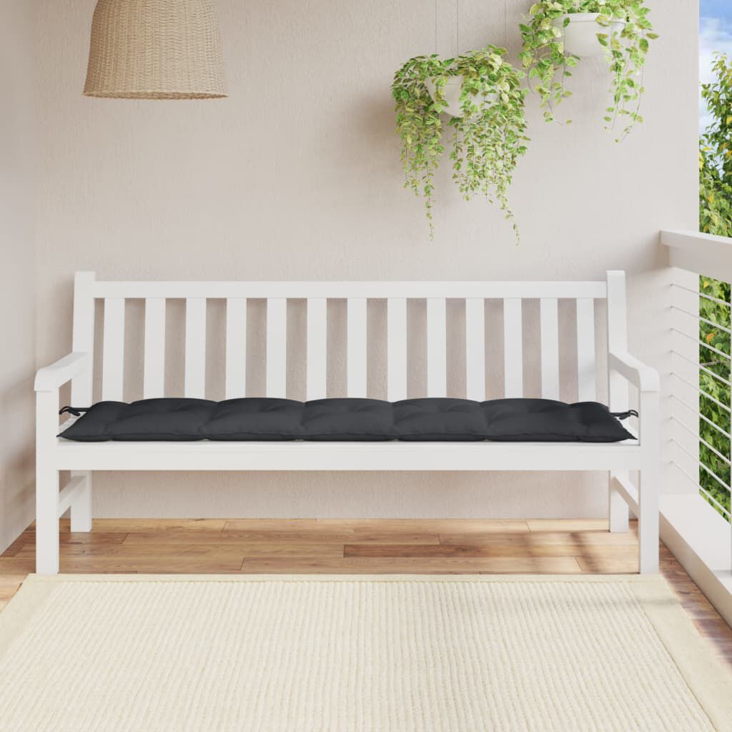 vidaXL Garden Bench Cushion Melange Anthracite 180x50x7 cm Fabric