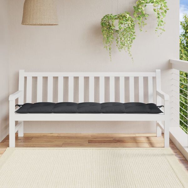 vidaXL Garden Bench Cushion Melange Anthracite 180x50x7 cm Fabric