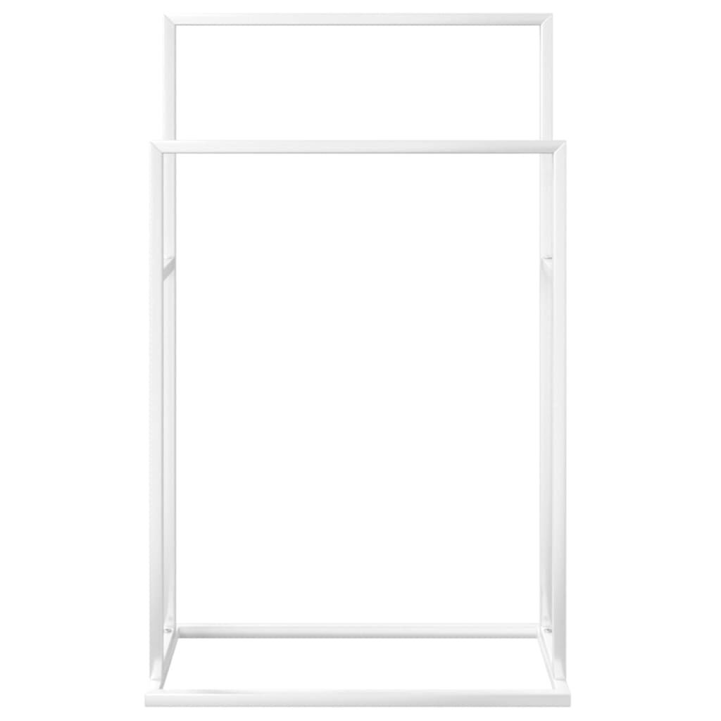vidaXL Freestanding Towel Rack White 48x24x78.5 cm Iron