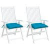 vidaXL Chair Cushions 2 pcs Light Blue 40x40x7 cm Oxford Fabric