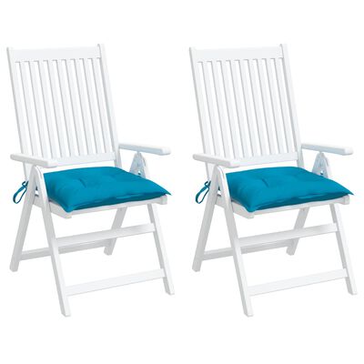 vidaXL Chair Cushions 2 pcs Light Blue 40x40x7 cm Oxford Fabric