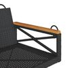 vidaXL Swing Bench Black 63x62x40 cm Poly Rattan