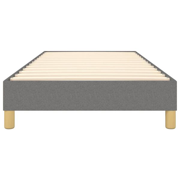 vidaXL Bed Frame without Mattress Dark Grey Twin Fabric (US Only)
