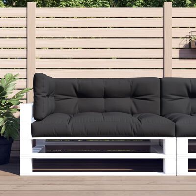 vidaXL Pallet Cushions 3 pcs Black Fabric