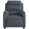 vidaXL Massage Recliner Chair Dark Grey Velvet
