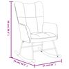 vidaXL Rocking Chair with a Stool Black Velvet