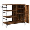 vidaXL Kitchen Trolley Smoked Oak 87.5x38.5x84.5 cm Engineered Wood