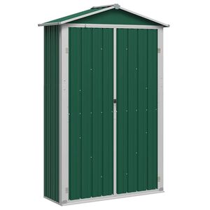 vidaXL Garden Shed Green 116x45x175 cm Galvanised Steel