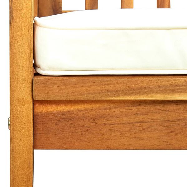 vidaXL Garden Dining Chairs 2 pcs with Cushions Solid Acacia Wood