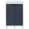 vidaXL Garden Dustbin with 3 Bags Dark Grey 65x38x102 cm