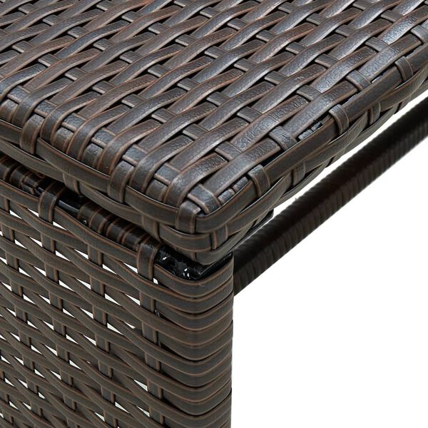 vidaXL Coffee Table Brown 70x40x38 cm Poly Rattan
