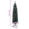 vidaXL Artificial Slim Christmas Tree 300 LEDs 180 cm