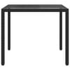 vidaXL Garden Dining Table Black 90 x 90 x 75 cm Poly rattan