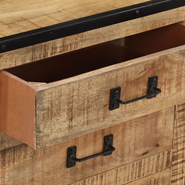 vidaXL Sideboard 100x31x60 cm Solid Rough Mango Wood