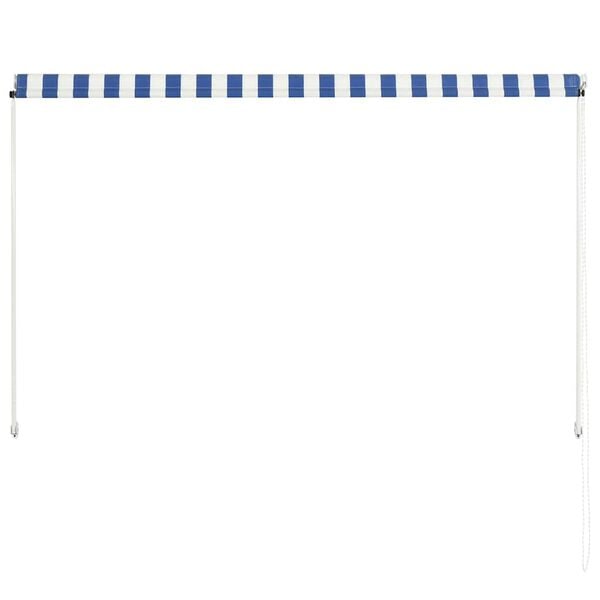 vidaXL Retractable Awning 200x150 cm Blue and White