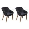 vidaXL Outdoor Chairs with Cushions 2 pcs Poly Rattan Black