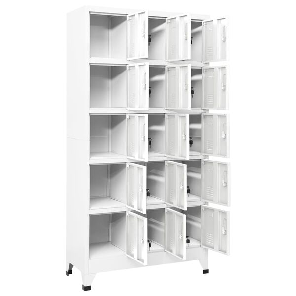 vidaXL Locker Cabinet Light Grey 90x40x180 cm Steel