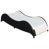 vidaXL Sun Lounger with Cushion Poly Rattan Black
