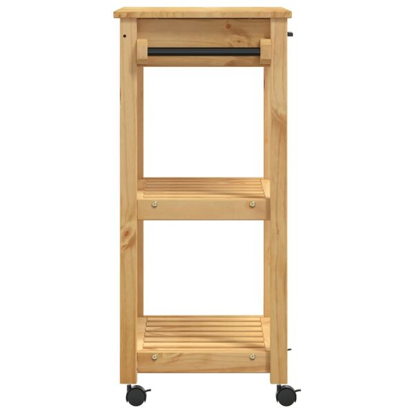 vidaXL Kitchen Trolley MONZA 60x40x90 cm Solid Wood Pine