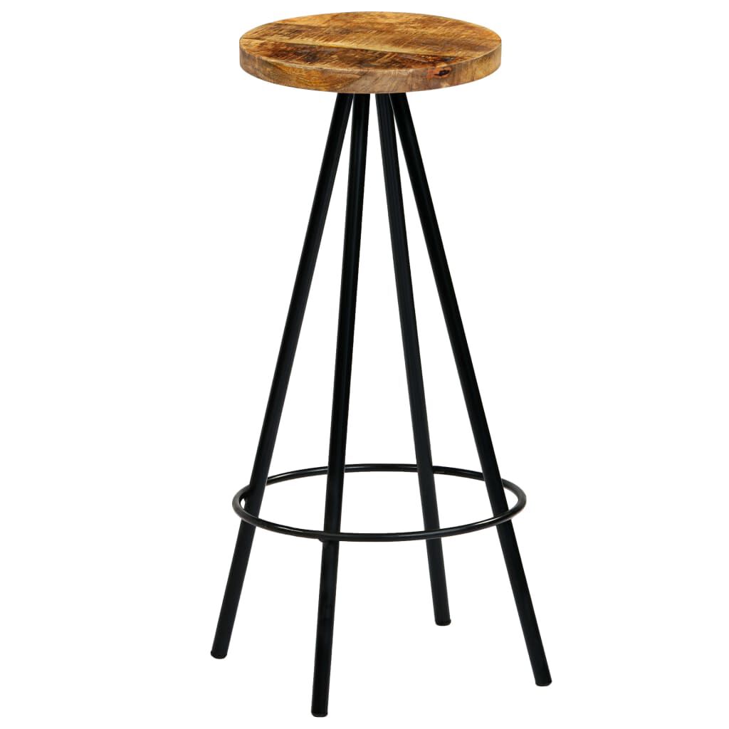vidaXL Bar Chairs 2 pcs Solid Mango Wood