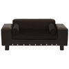 vidaXL Dog Sofa Brown 81x43x31 cm Plush and Faux Leather
