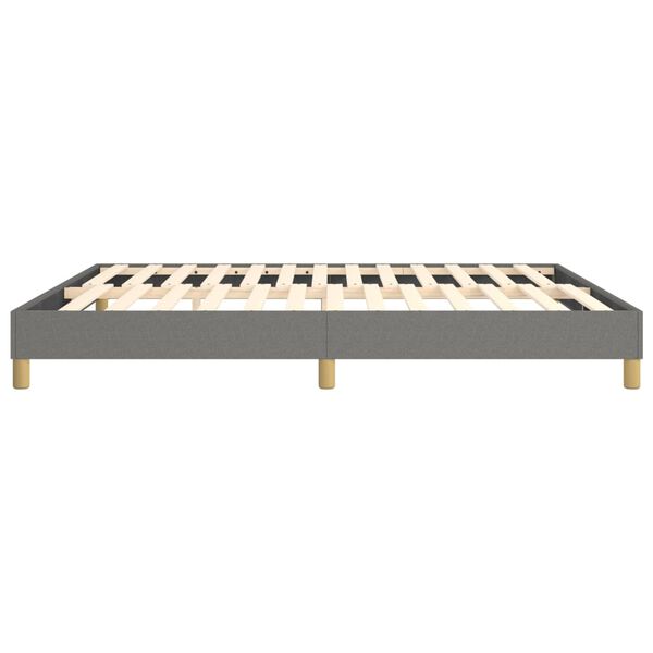 vidaXL Bed Frame without Mattress Dark Grey King Fabric (US Only)