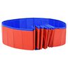 vidaXL Foldable Dog Swimming Pool Red 300x40 cm PVC