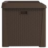 vidaXL Garden Storage Box Brown 125 L PP