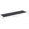 vidaXL Sun Lounger with Anthracite Cushion Solid Teak Wood