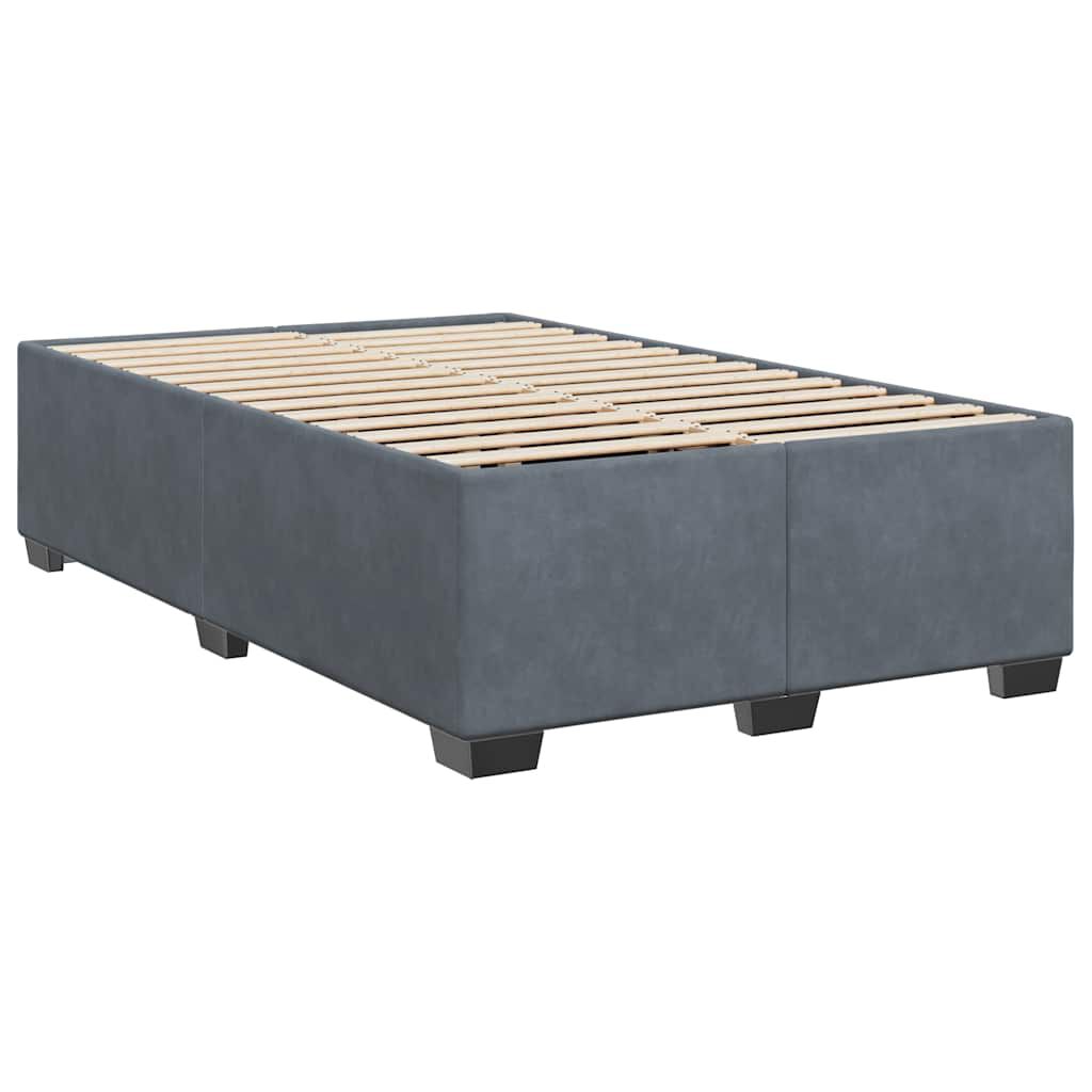 vidaXL Bed Frame without Mattress Dark Grey Full Velvet