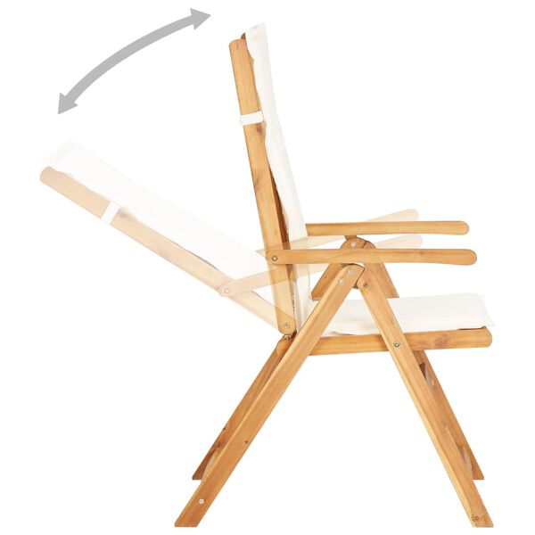 vidaXL Reclining Garden Chairs 2 pcs Brown Solid Acacia Wood