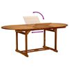 vidaXL 5 Piece Garden Dining Set Solid Wood Acacia and Textilene