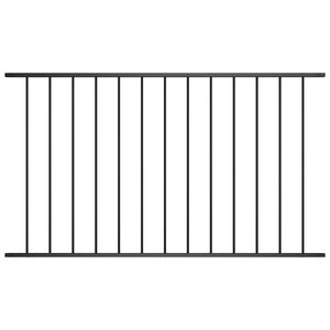 vidaXL Fence Panel Powder-coated Steel 1.7x1 m Black