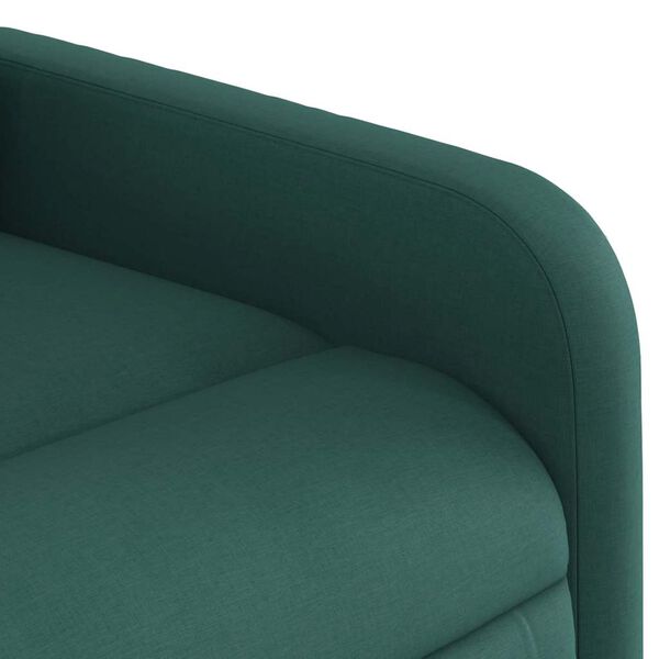 vidaXL Stand up Massage Recliner Chair Dark Green Fabric