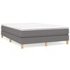 vidaXL Box Spring Bed Frame Dark Grey Full Fabric
